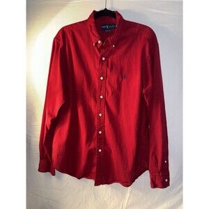 Ralph Lauren Shirt Mens XL Blake 90s Red Vintage Long Sleeve Button Pony